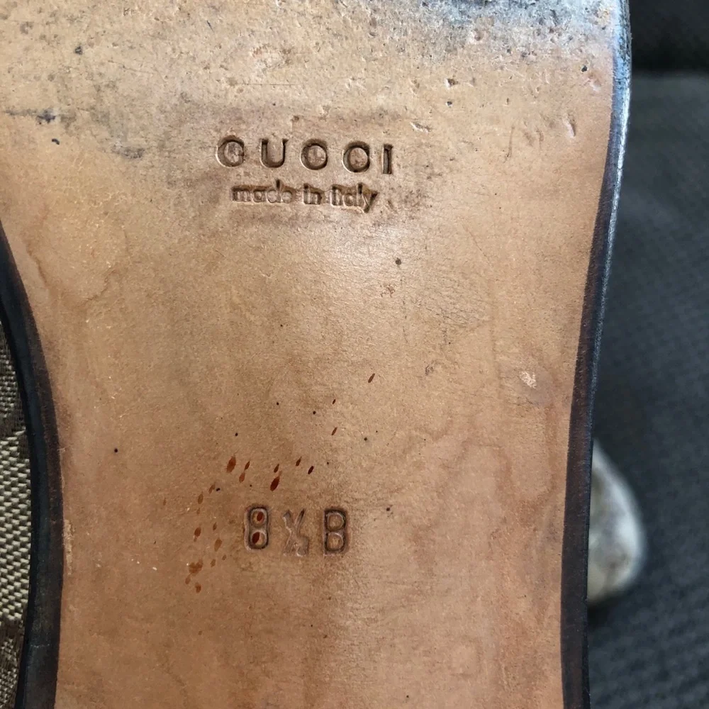 Gucci Beige and Green loafers - Picture 4 of 5